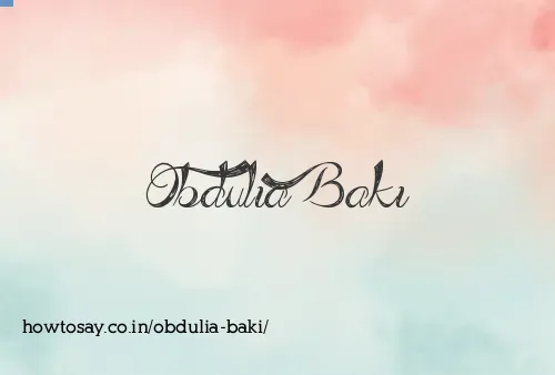 Obdulia Baki