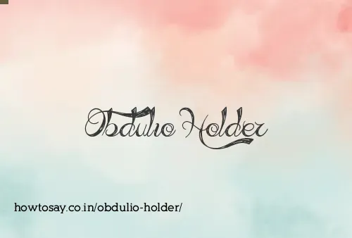 Obdulio Holder