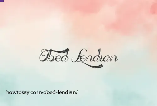 Obed Lendian