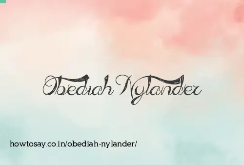 Obediah Nylander