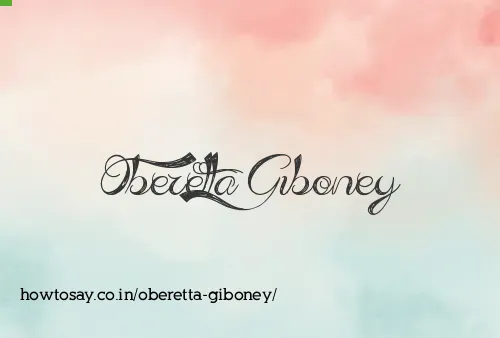 Oberetta Giboney