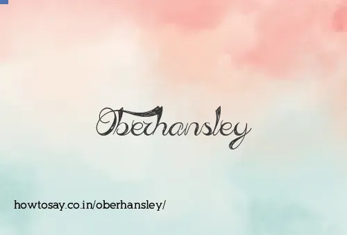 Oberhansley