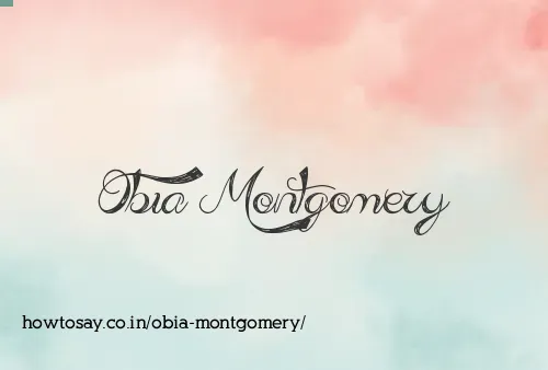 Obia Montgomery
