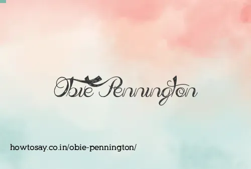 Obie Pennington