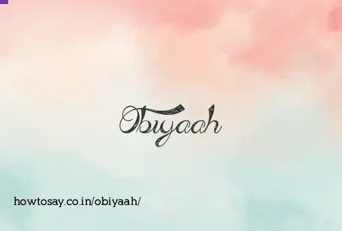 Obiyaah