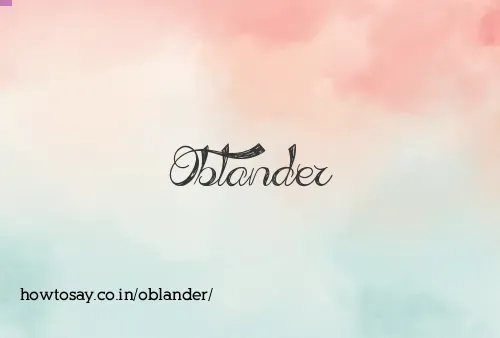 Oblander