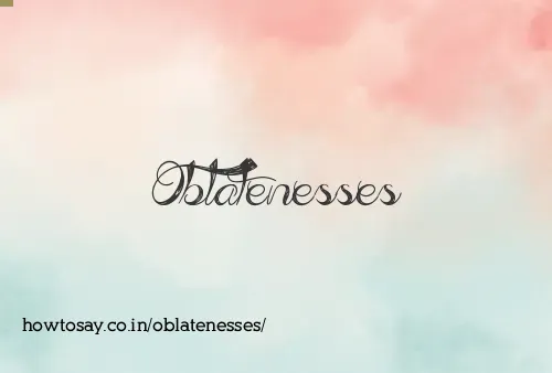Oblatenesses
