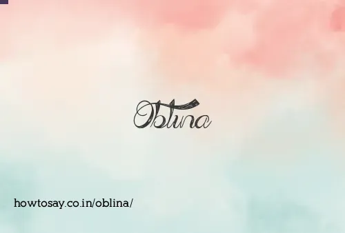 Oblina