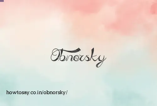 Obnorsky