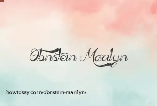 Obnstein Marilyn