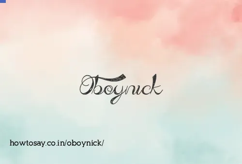 Oboynick