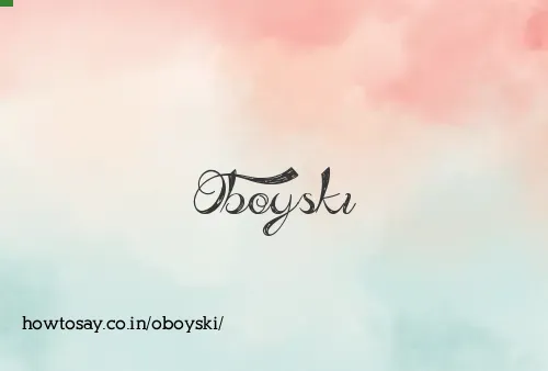 Oboyski