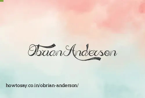 Obrian Anderson