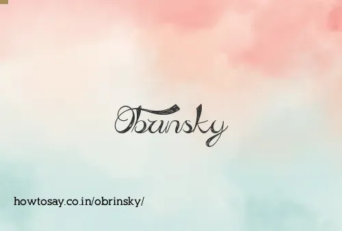 Obrinsky