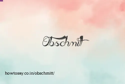 Obschmitt