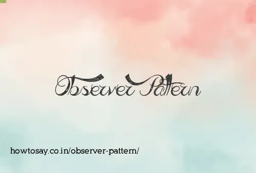 Observer Pattern