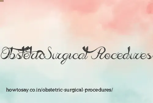 Obstetric Surgical Procedures