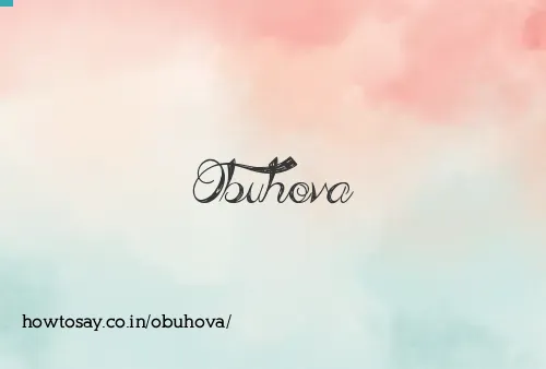 Obuhova