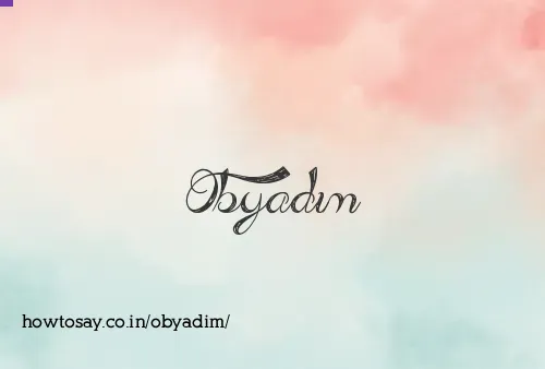 Obyadim
