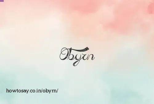 Obyrn