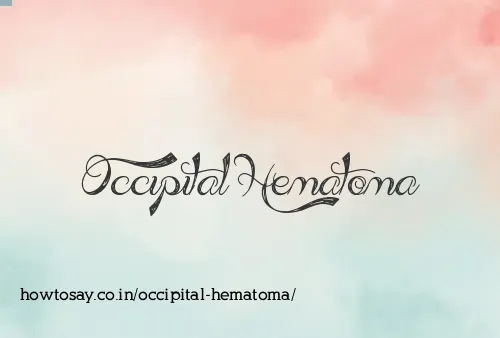 Occipital Hematoma