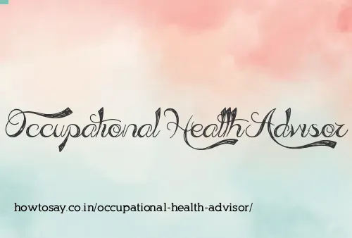 Occupational Health Advisor