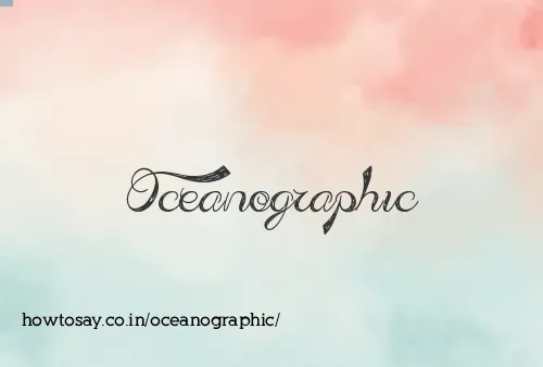 Oceanographic
