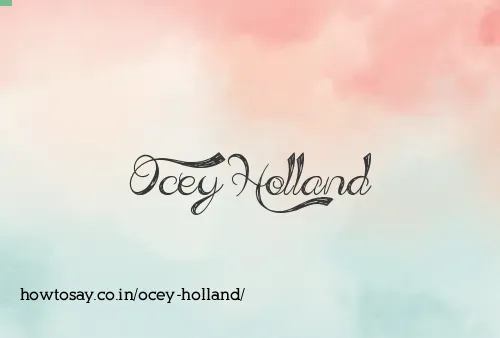 Ocey Holland