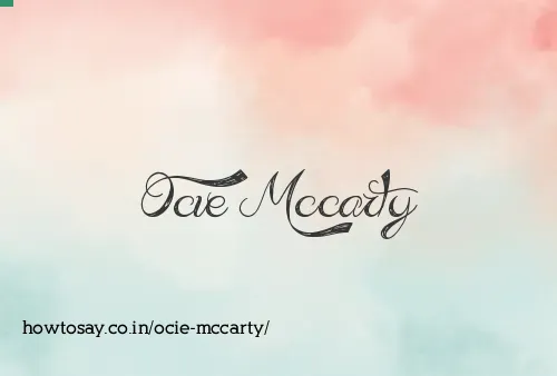 Ocie Mccarty