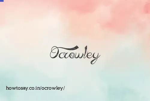 Ocrowley