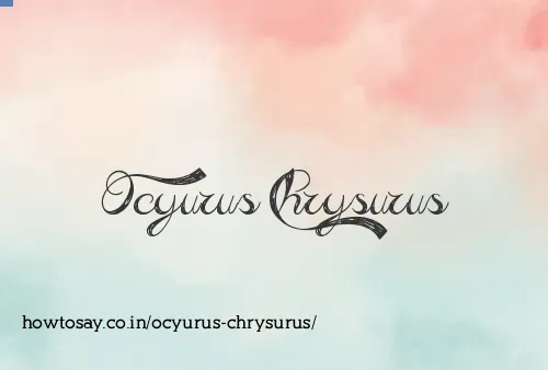 Ocyurus Chrysurus