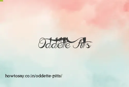 Oddette Pitts