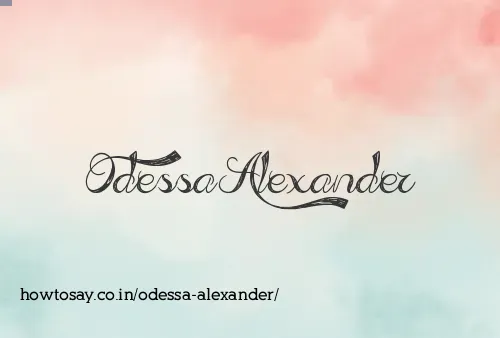 Odessa Alexander