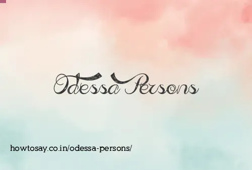 Odessa Persons