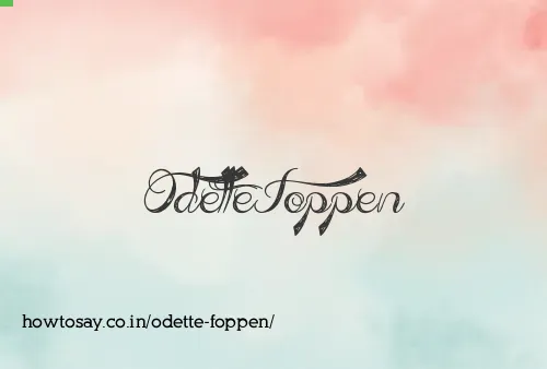 Odette Foppen
