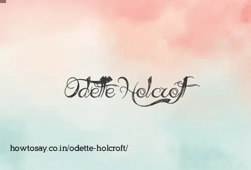 Odette Holcroft