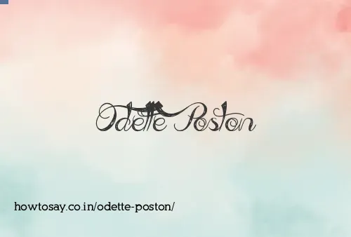 Odette Poston