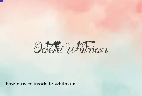 Odette Whitman