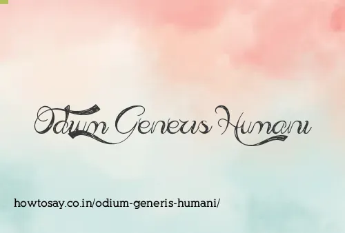 Odium Generis Humani