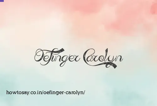Oefinger Carolyn
