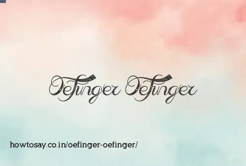 Oefinger Oefinger