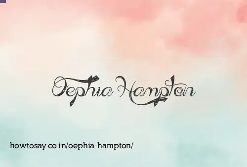 Oephia Hampton