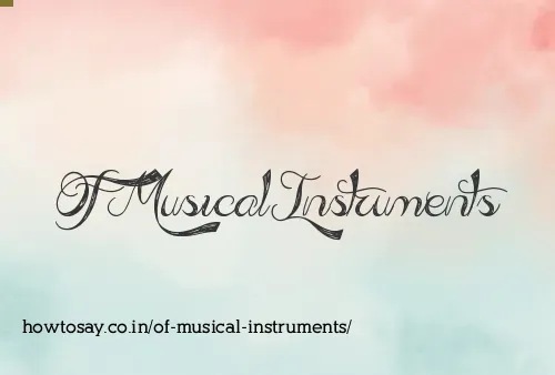 Of Musical Instruments