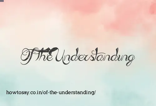 Of The Understanding