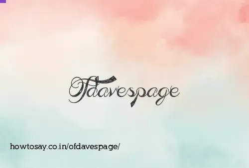 Ofdavespage