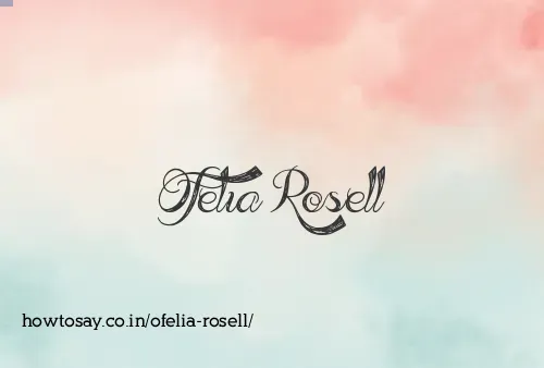 Ofelia Rosell