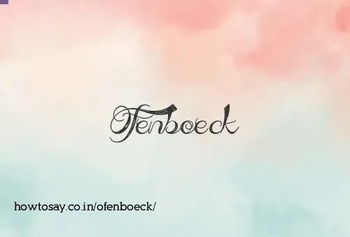 Ofenboeck