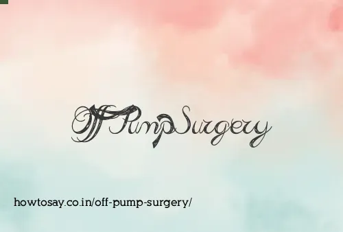 Off Pump Surgery