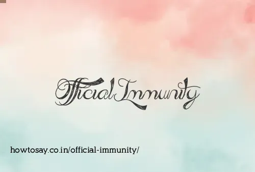 Official Immunity
