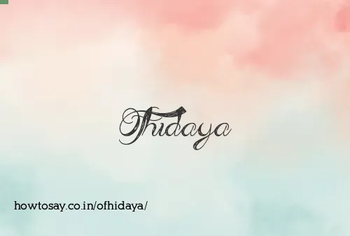 Ofhidaya